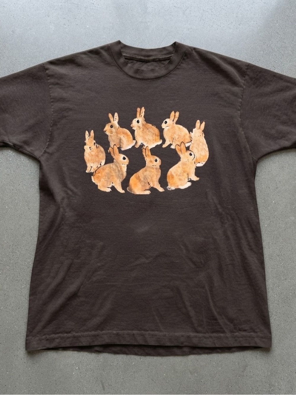 Cute Bunny Graphic Print Animal Cotton Tee Gildan T-Shirt